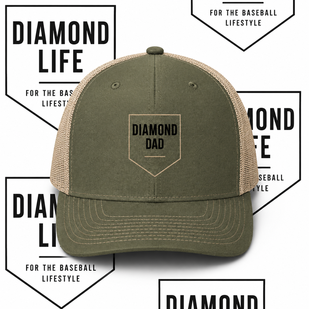 Diamond Dad Hat - Green